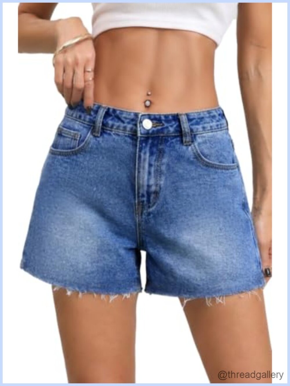 Women's A-Line Baggy Raw Hem Jean Shorts High Waist Wide Leg Summer Denim